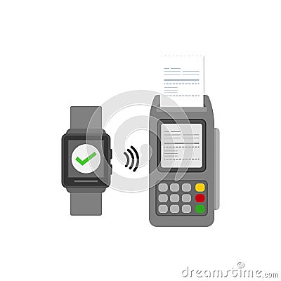 contactless payment Vector Illustration