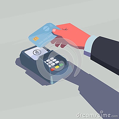 Contactless payment Vector Illustration