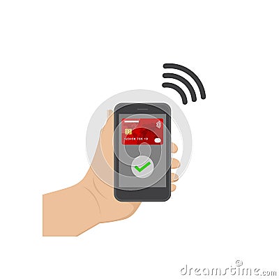 contactless payment system Vector Illustration