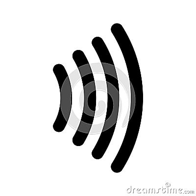 Contactless signal NFC payment line icon, illustration vector Vector Illustration