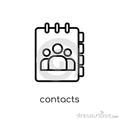 Contacts icon from Communication collection. Vector Illustration