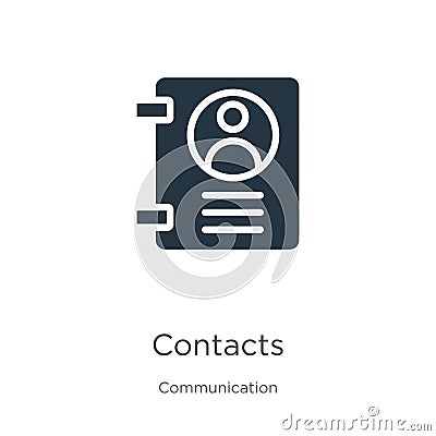 Contacts icon vector. Trendy flat contacts icon from communication collection isolated on white background. Vector illustration Vector Illustration