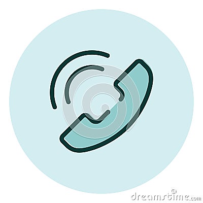 Contacts telephone call, icon Vector Illustration