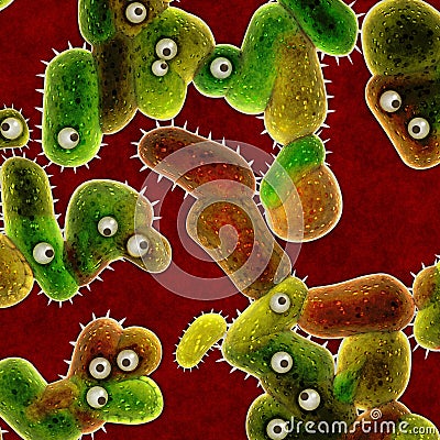 Germs and viruses illustration. Stock Photo