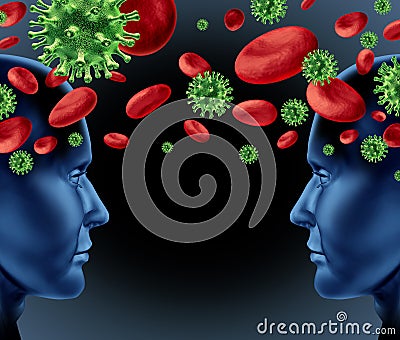 Contagious virus in the blood Stock Photo