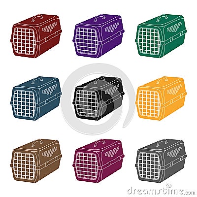 Container for animals.Pet shop single icon in black style vector symbol stock illustration web. Vector Illustration
