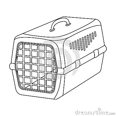 Container for animals.Pet shop single icon in black style vector symbol stock illustration web. Vector Illustration