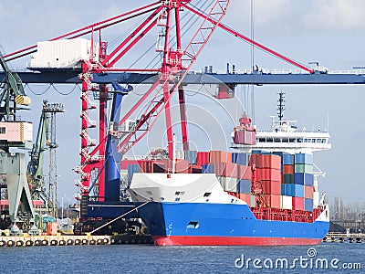 Container Cargo Ship Stock Photo
