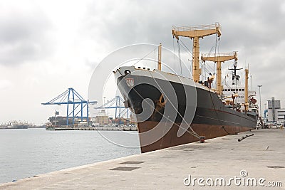 Container cargo ship Stock Photo