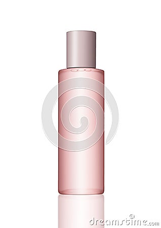 Container with cosmetics skin care body pink cream Stock Photo