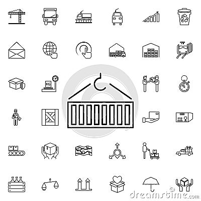 Container crane icon. Universal set of cargo logistic for website design and development, app development Stock Photo