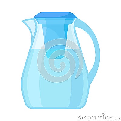 Container With Drinking Water Filter Flat Vector Illustration Vector Illustration