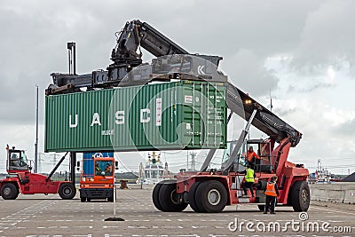 Container handler Editorial Stock Photo