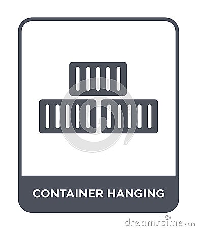 container hanging icon in trendy design style. container hanging icon isolated on white background. container hanging vector icon Vector Illustration