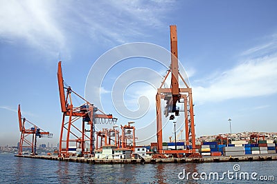 Container Harbour Stock Photo