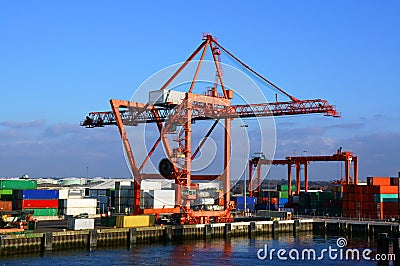 Container Loading Crane, Dublin Port Stock Photo