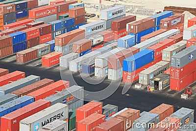 Container port Editorial Stock Photo