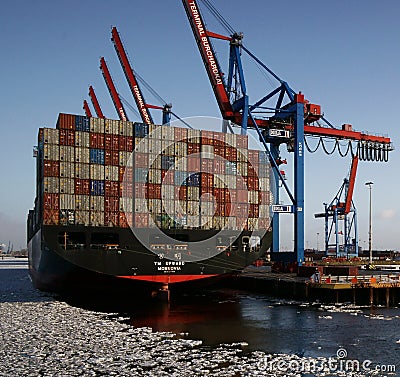 Container Ship Editorial Stock Photo