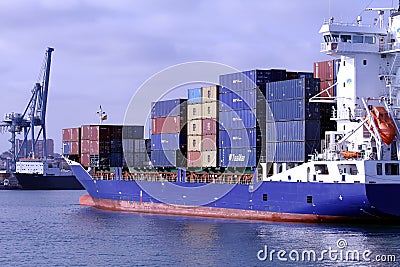 Container ship Editorial Stock Photo