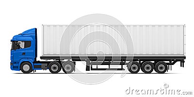 Container Truck Isolated Stock Photo