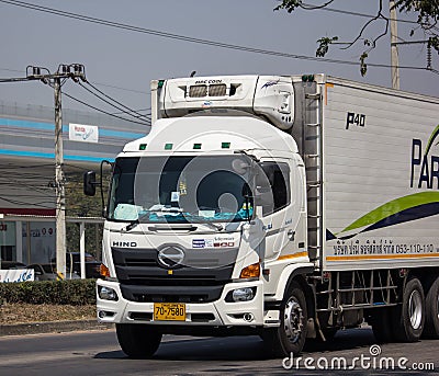 Container truck of Parame Logistics Transportation company Editorial Stock Photo