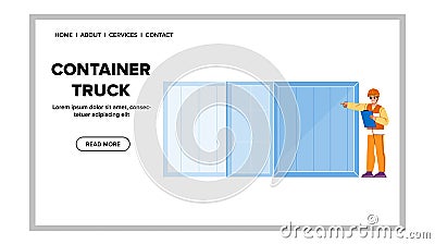 container truck vector Vector Illustration