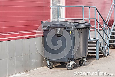 Container for the waste collection on the city street Stock Photo