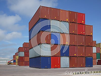 Container yard Stock Photo