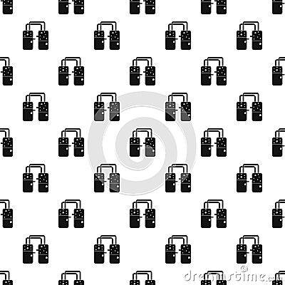 Containers connected with tubes pattern vector Vector Illustration