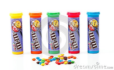 Containers of M&M Minis Editorial Stock Photo