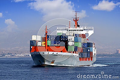 Containership Editorial Stock Photo