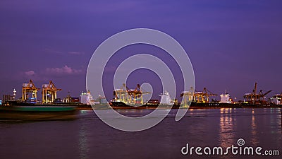 Containervrachtschip, invoer-uitvoer, bedrijfs logistisch leveringsketen vervoersconcept stock videobeelden Containervrachtschip, invoer-uitvoer, bedrijfs logistisch leveringsketen vervoersconcept stock videobeelden