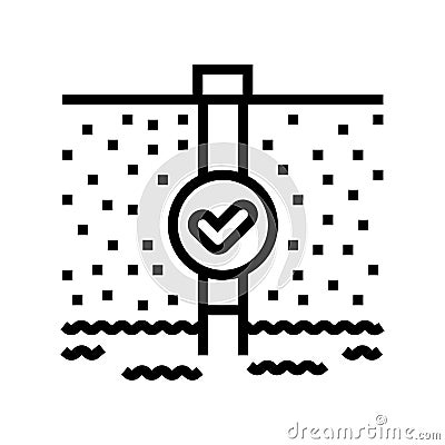 contaminant detection hydrogeologist line icon vector illustration Vector Illustration