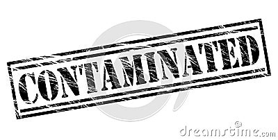 Contaminated black stamp Stock Photo