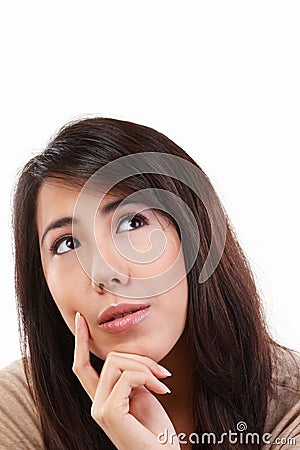 Contemplate young female Stock Photo