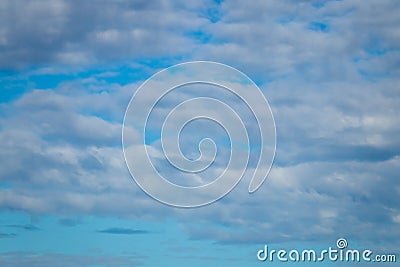 Colourful evening sky with unusual cloud formations Stock Photo