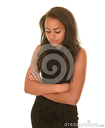 Contemplative teenage girl Stock Photo