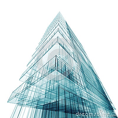 Contemporary abstract building Stock Photo