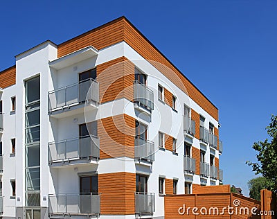 Contemporary apartment building Stock Photo