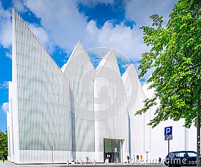 Contemporary architecture of philharmonic building in Szczecin Editorial Stock Photo