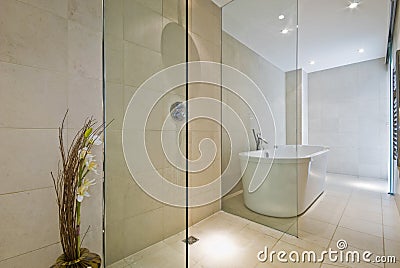 Contemporary bathroom Stock Photo