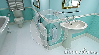 Contemporary bathroom Stock Photo