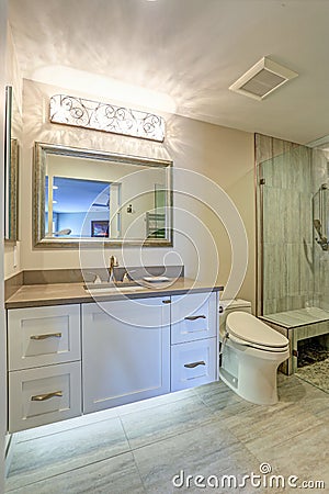 Contemporary bathroom design Stock Photo