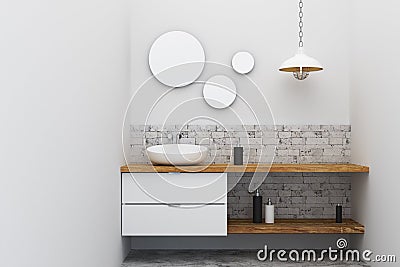 Contemporary bathroom sink Stock Photo