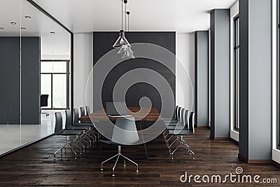Contemporary boardroom with copyspace Stock Photo