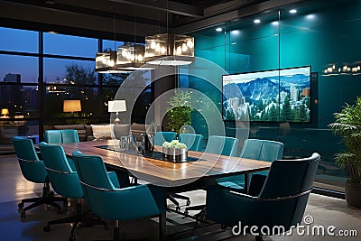 contemporary boardroom scenario Stock Photo