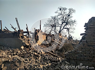 Contemporary Chinese rural landscape Editorial Stock Photo