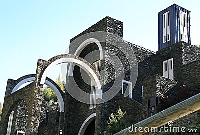 Contemporary church in Andorra Stock Photo