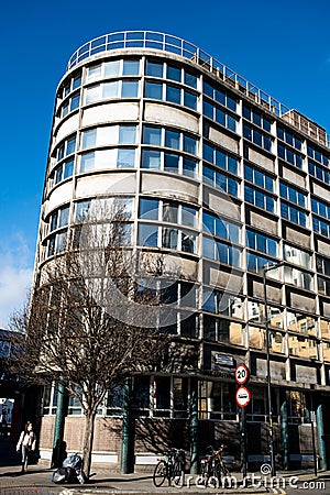 Contemporary Curved Office Building Facade Southwark London Editorial Stock Photo