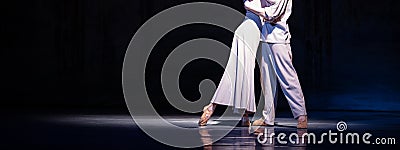 contemporary dancing couple, modern ballet Stock Photo